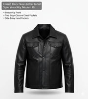 Black Flap Pocket Mafia Jacket